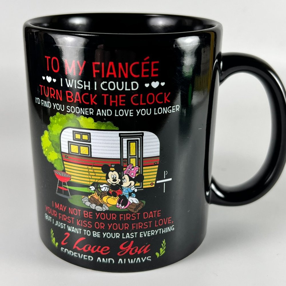 Disney Mickey Minnie Mouse Coffee Cup Mug Multicolor Turn Back Clock Collectible